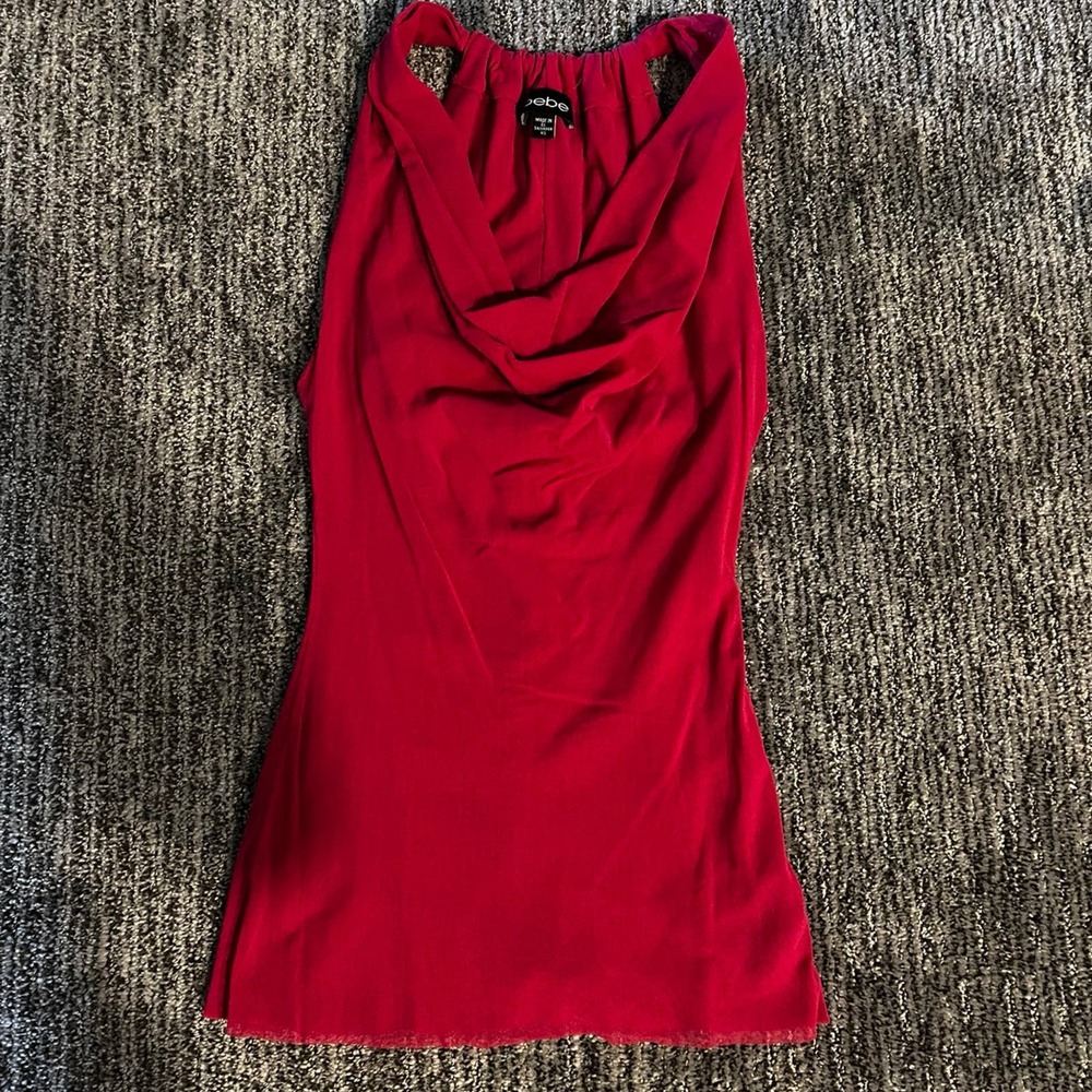 Bebe halter top, hot pink size xs